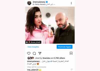 الفنانة جيهان خليل مع دكتور التجميل و طبيب المشاهير دكتور رامي العناني